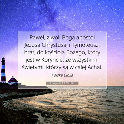 2 Koryntian 1:1 POLUBG Obraz Wersetu Biblijnego