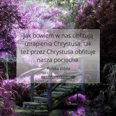 2 Koryntian 1:5 POLUBG Obraz Wersetu Biblijnego