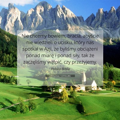 2 Koryntian 1:8 POLUBG Obraz Wersetu Biblijnego