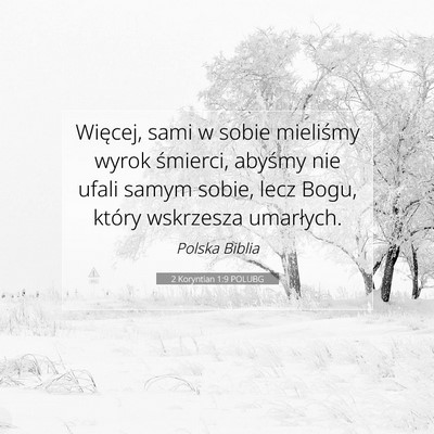 2 Koryntian 1:9 POLUBG Obraz Wersetu Biblijnego