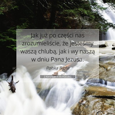 2 Koryntian 1:14 POLUBG Obraz Wersetu Biblijnego