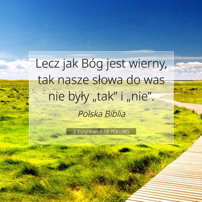 2 Koryntian 1:18 POLUBG Obraz Wersetu Biblijnego