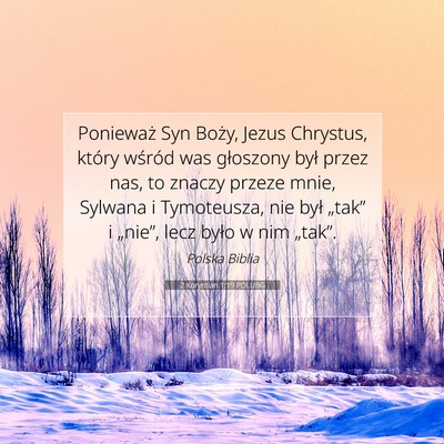 2 Koryntian 1:19 POLUBG Obraz Wersetu Biblijnego