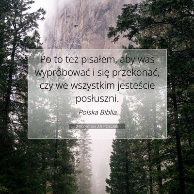 2 Koryntian 2:9 POLUBG Obraz Wersetu Biblijnego