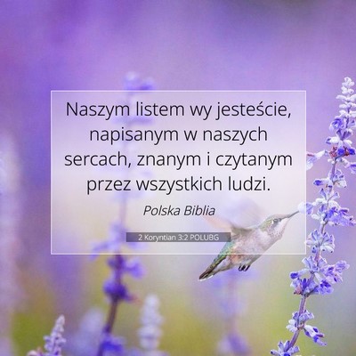 2 Koryntian 3:2 POLUBG Obraz Wersetu Biblijnego
