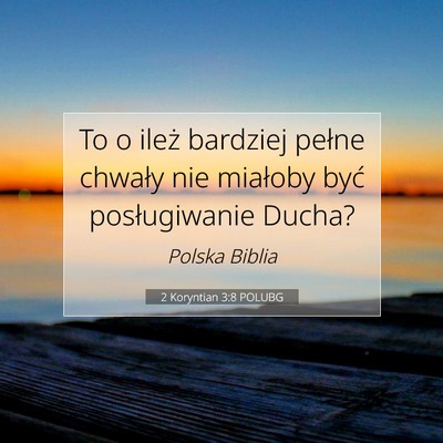 2 Koryntian 3:8 POLUBG Obraz Wersetu Biblijnego