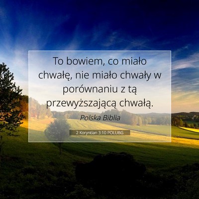 2 Koryntian 3:10 POLUBG Obraz Wersetu Biblijnego