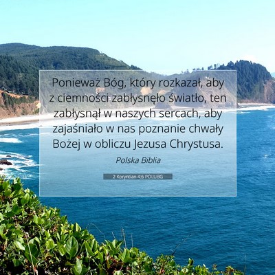 2 Koryntian 4:6 POLUBG Obraz Wersetu Biblijnego
