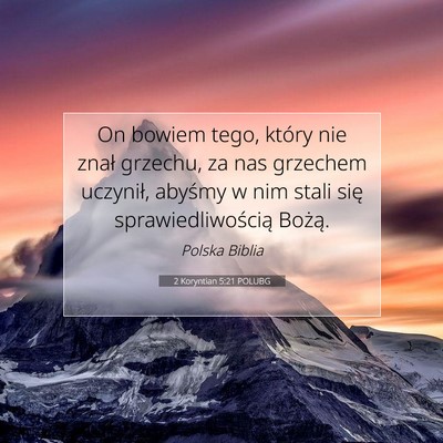 2 Koryntian 5:21 POLUBG Obraz Wersetu Biblijnego