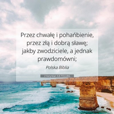 2 Koryntian 6:8 POLUBG Obraz Wersetu Biblijnego