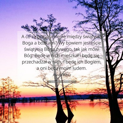2 Koryntian 6:16 POLUBG Obraz Wersetu Biblijnego