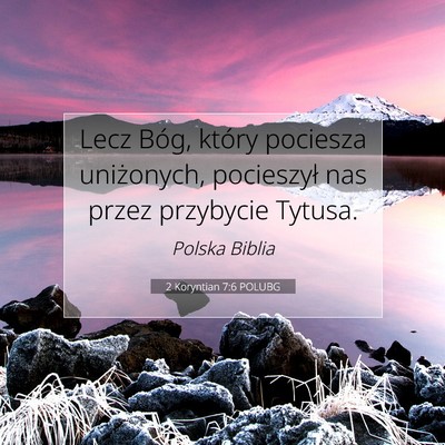 2 Koryntian 7:6 POLUBG Obraz Wersetu Biblijnego