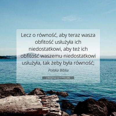 2 Koryntian 8:14 POLUBG Obraz Wersetu Biblijnego