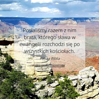 2 Koryntian 8:18 POLUBG Obraz Wersetu Biblijnego