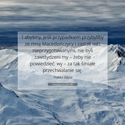 2 Koryntian 9:4 POLUBG Obraz Wersetu Biblijnego