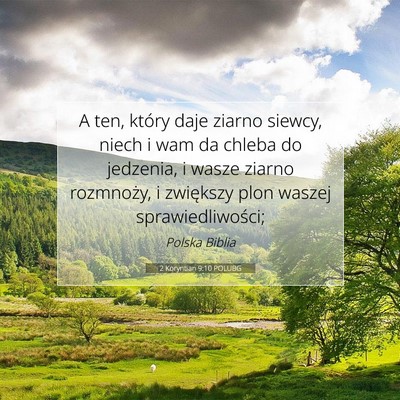 2 Koryntian 9:10 POLUBG Obraz Wersetu Biblijnego