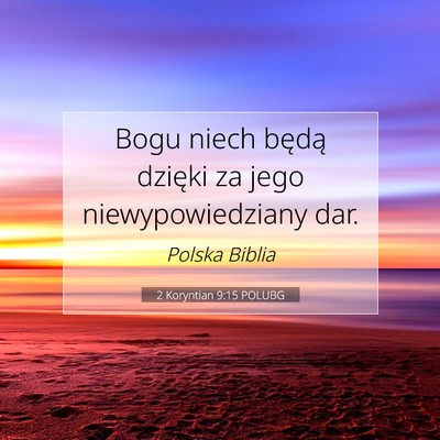 2 Koryntian 9:15 POLUBG Obraz Wersetu Biblijnego