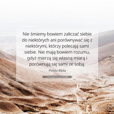2 Koryntian 10:12 POLUBG Obraz Wersetu Biblijnego
