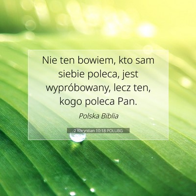 2 Koryntian 10:18 POLUBG Obraz Wersetu Biblijnego