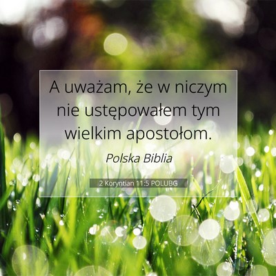 2 Koryntian 11:5 POLUBG Obraz Wersetu Biblijnego