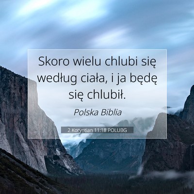 2 Koryntian 11:18 POLUBG Obraz Wersetu Biblijnego