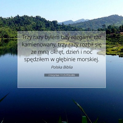 2 Koryntian 11:25 POLUBG Obraz Wersetu Biblijnego
