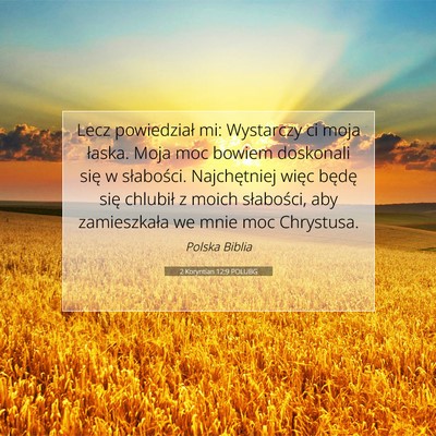 2 Koryntian 12:9 POLUBG Obraz Wersetu Biblijnego