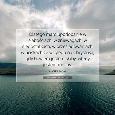 2 Koryntian 12:10 POLUBG Obraz Wersetu Biblijnego