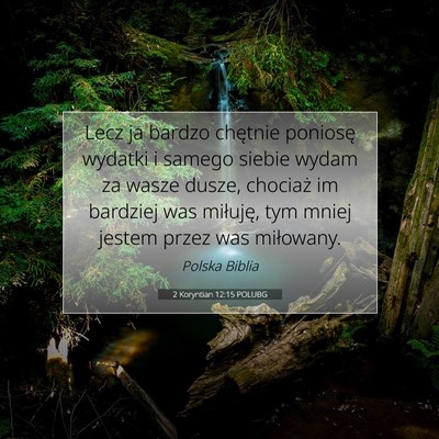 2 Koryntian 12:15 POLUBG Obraz Wersetu Biblijnego