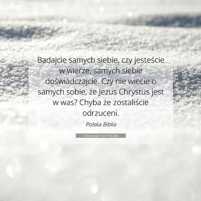 2 Koryntian 13:5 POLUBG Obraz Wersetu Biblijnego