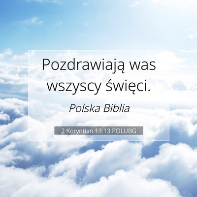 2 Koryntian 13:13 POLUBG Obraz Wersetu Biblijnego