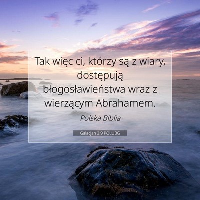 Galacjan 3:9 POLUBG Obraz Wersetu Biblijnego