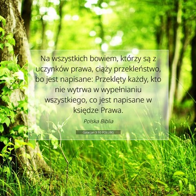 Galacjan 3:10 POLUBG Obraz Wersetu Biblijnego