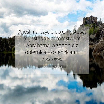 Galacjan 3:29 POLUBG Obraz Wersetu Biblijnego