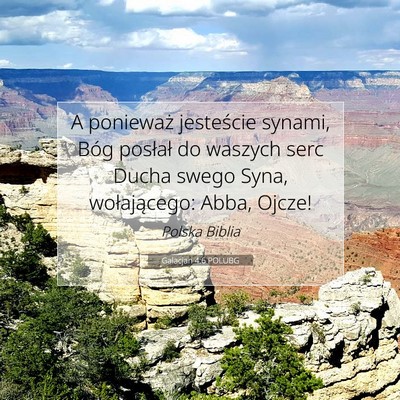 Galacjan 4:6 POLUBG Obraz Wersetu Biblijnego