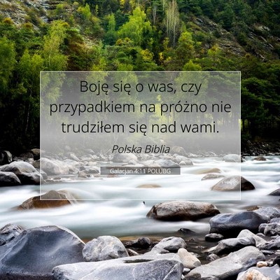 Galacjan 4:11 POLUBG Obraz Wersetu Biblijnego