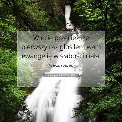 Galacjan 4:13 POLUBG Obraz Wersetu Biblijnego
