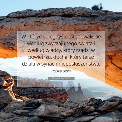 Efezjan 2:2 POLUBG Obraz Wersetu Biblijnego