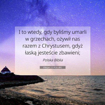 Efezjan 2:5 POLUBG Obraz Wersetu Biblijnego