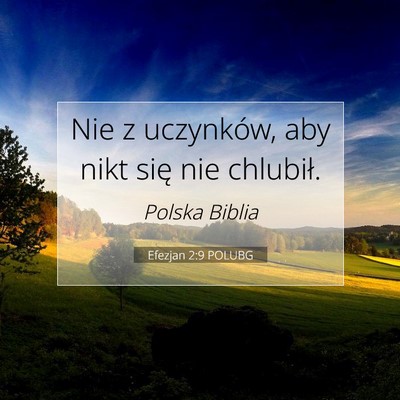 Efezjan 2:9 POLUBG Obraz Wersetu Biblijnego