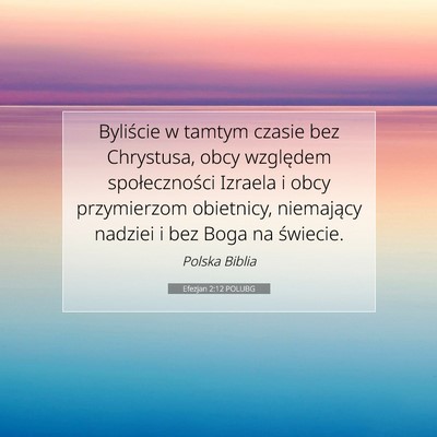 Efezjan 2:12 POLUBG Obraz Wersetu Biblijnego