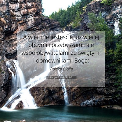 Efezjan 2:19 POLUBG Obraz Wersetu Biblijnego