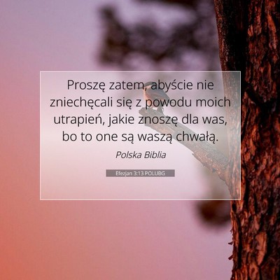 Efezjan 3:13 POLUBG Obraz Wersetu Biblijnego
