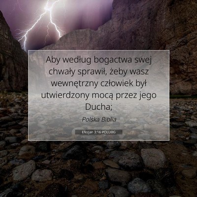 Efezjan 3:16 POLUBG Obraz Wersetu Biblijnego