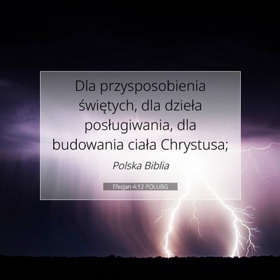 Efezjan 4:12 POLUBG Obraz Wersetu Biblijnego