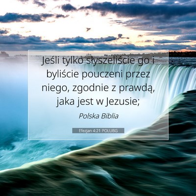 Efezjan 4:21 POLUBG Obraz Wersetu Biblijnego