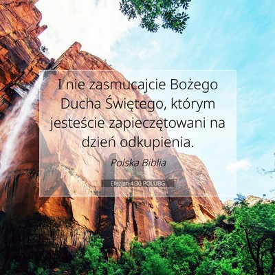 Efezjan 4:30 POLUBG Obraz Wersetu Biblijnego