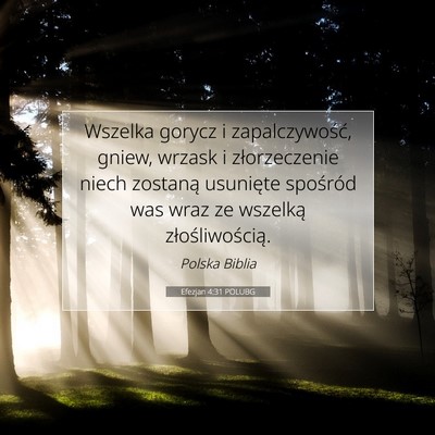 Efezjan 4:31 POLUBG Obraz Wersetu Biblijnego