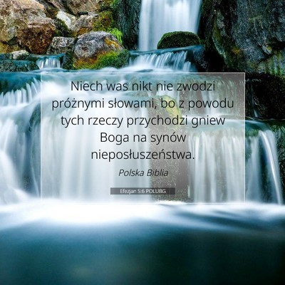 Efezjan 5:6 POLUBG Obraz Wersetu Biblijnego