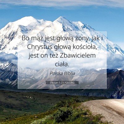 Efezjan 5:23 POLUBG Obraz Wersetu Biblijnego